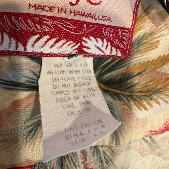 Vintage RJC Hawaiian Shirt Button Up Short Sleeve Magnum PI Palm Trees Floral - Picture 13 of 16